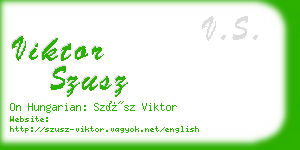 viktor szusz business card